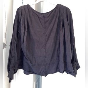 Free People ‘We The Free’ Black Scoop-Neck Long Sleeve Top